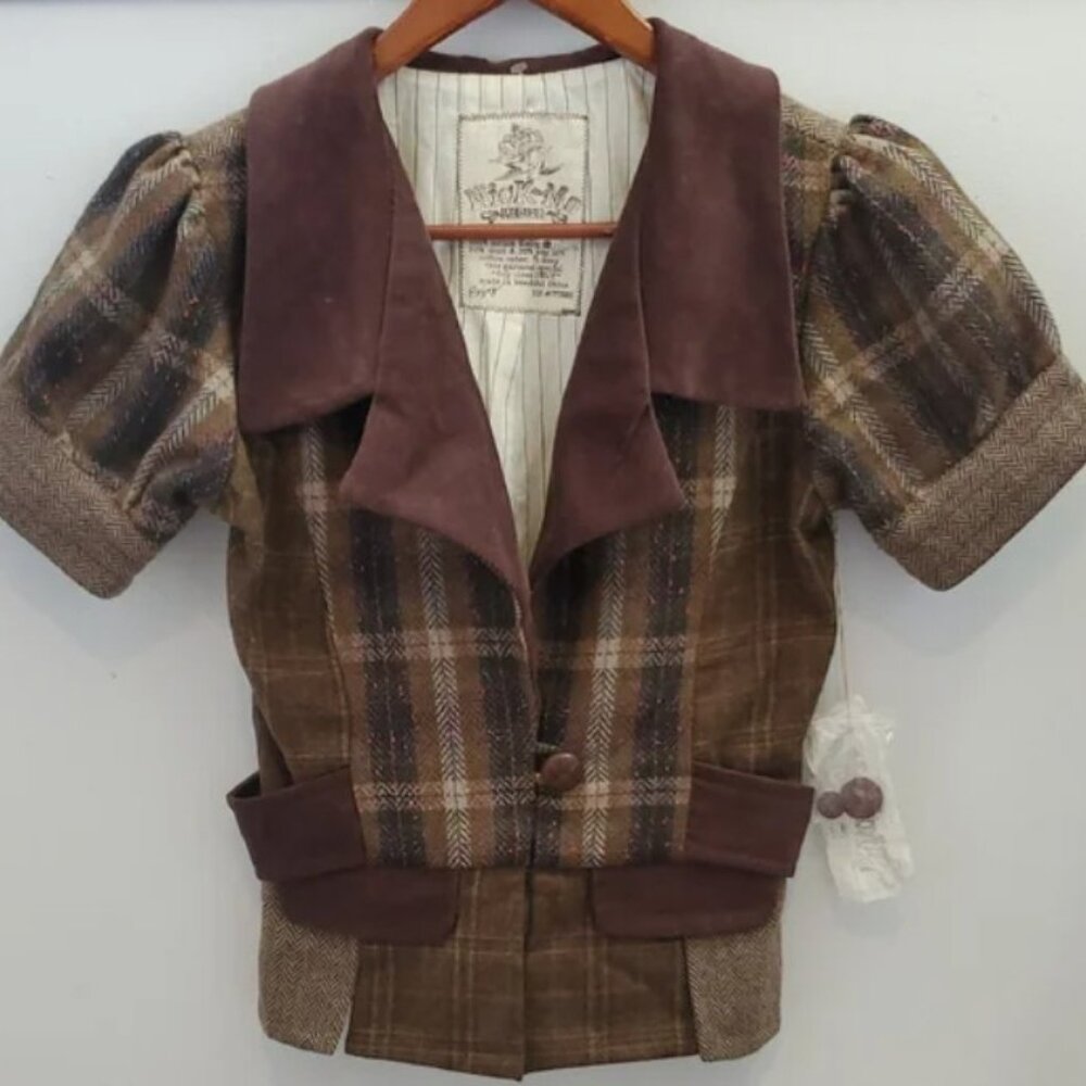 Nick And Mo Wool Blend Plaid Blazer Jacket Size (Medium-Small*READ DESCRIPTION)